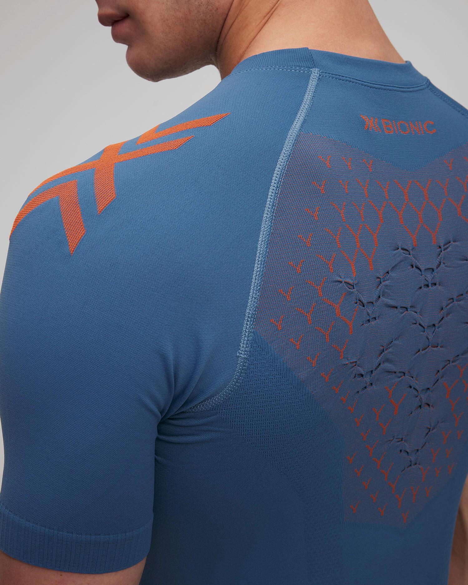 Koszulka biegowa męska X-Bionic Twyce Run Shirt SS Blue Orange 5/5