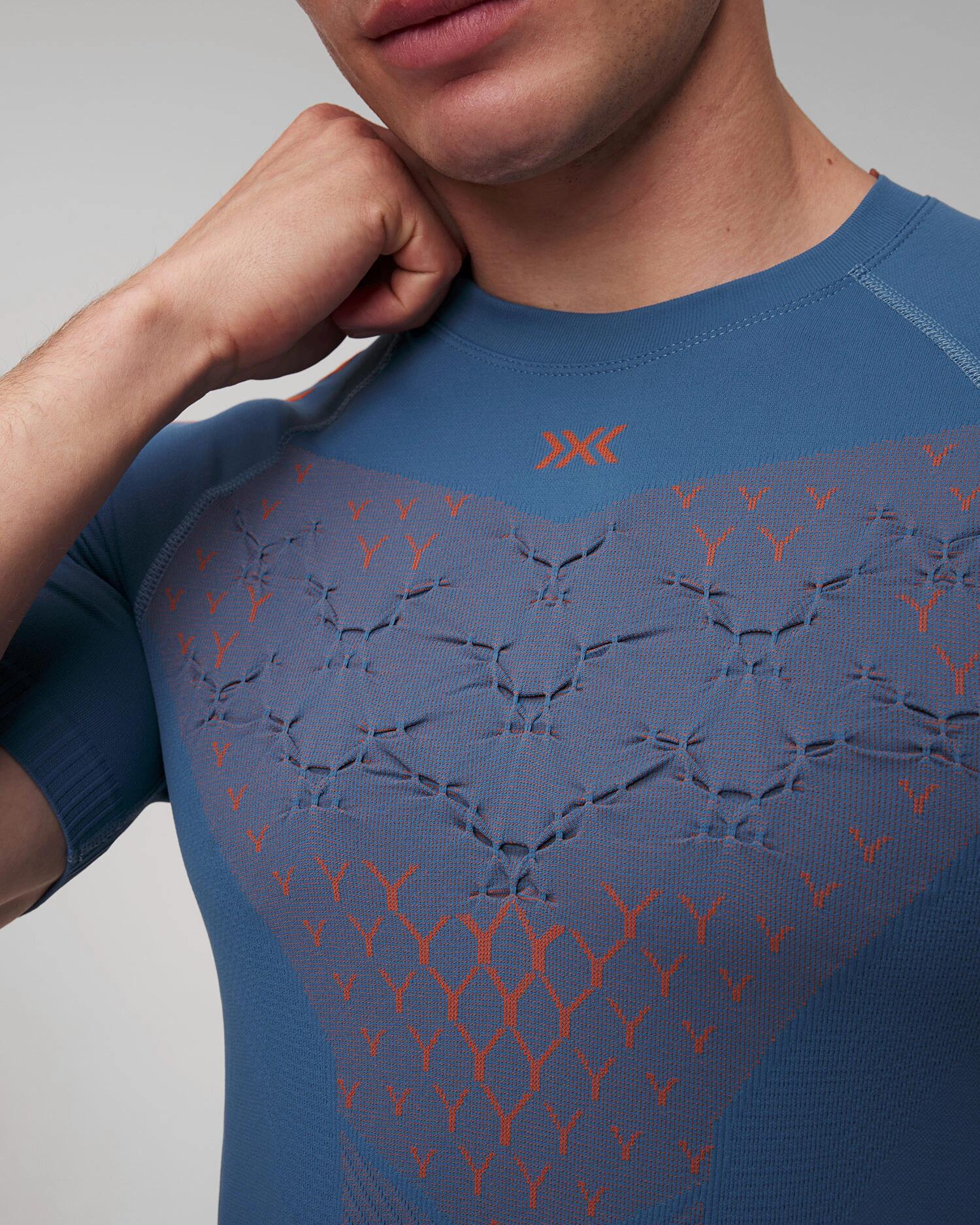Koszulka biegowa męska X-Bionic Twyce Run Shirt SS Blue Orange 4/5