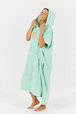 Volwassen surf poncho - logo - blauw