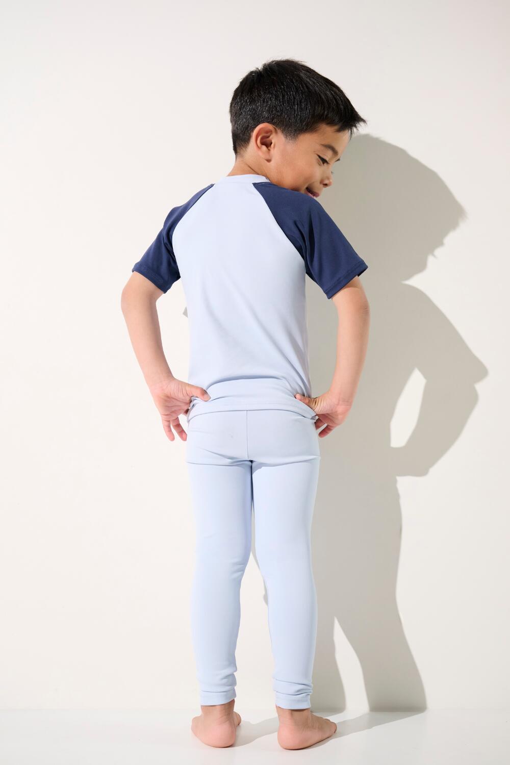 T-shirt de bain anti-UV manches courtes Enfant (2-4 ans) Bleu, Samoa 3/7