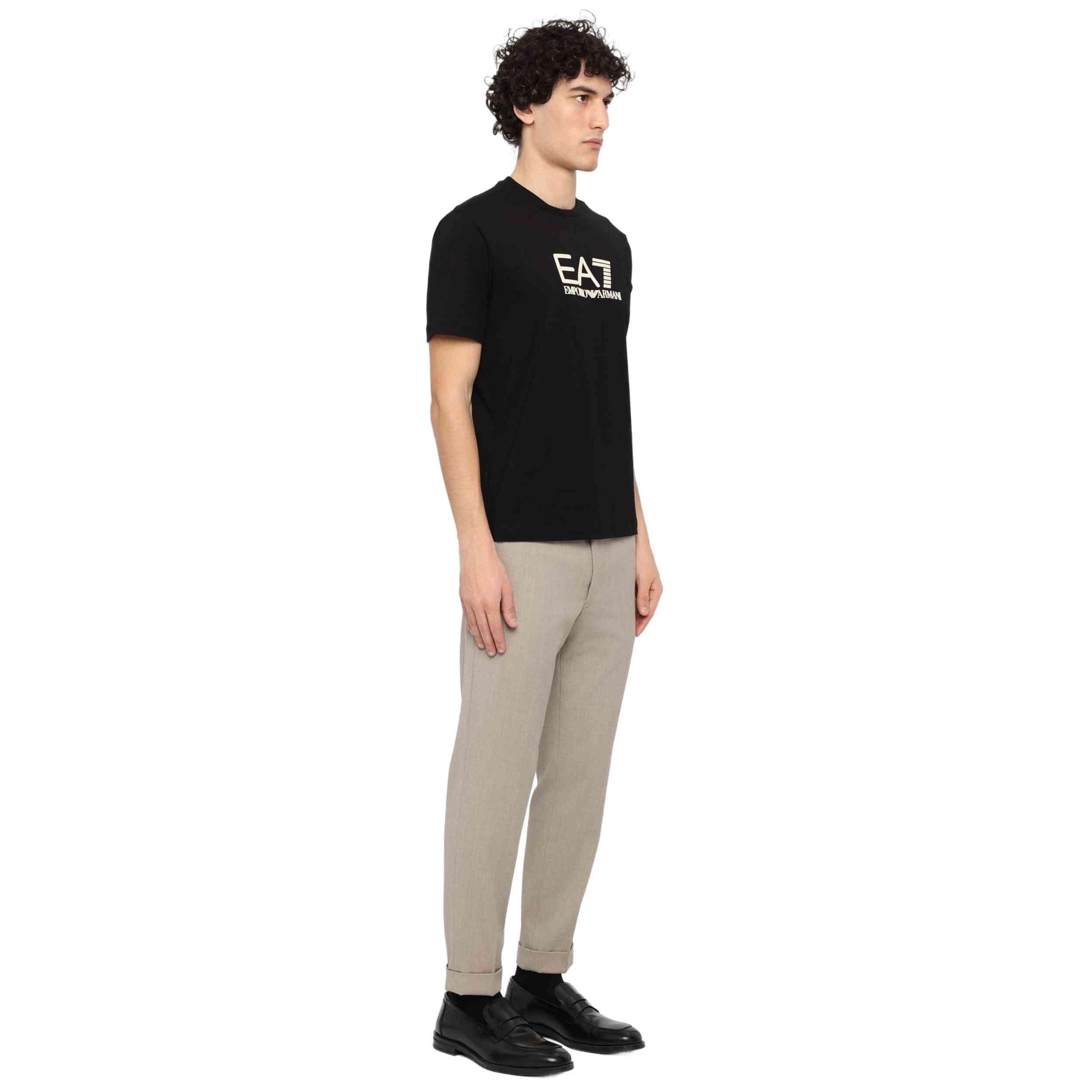 T-shirt uomo ea7 emporio armani nero/beige 5/5