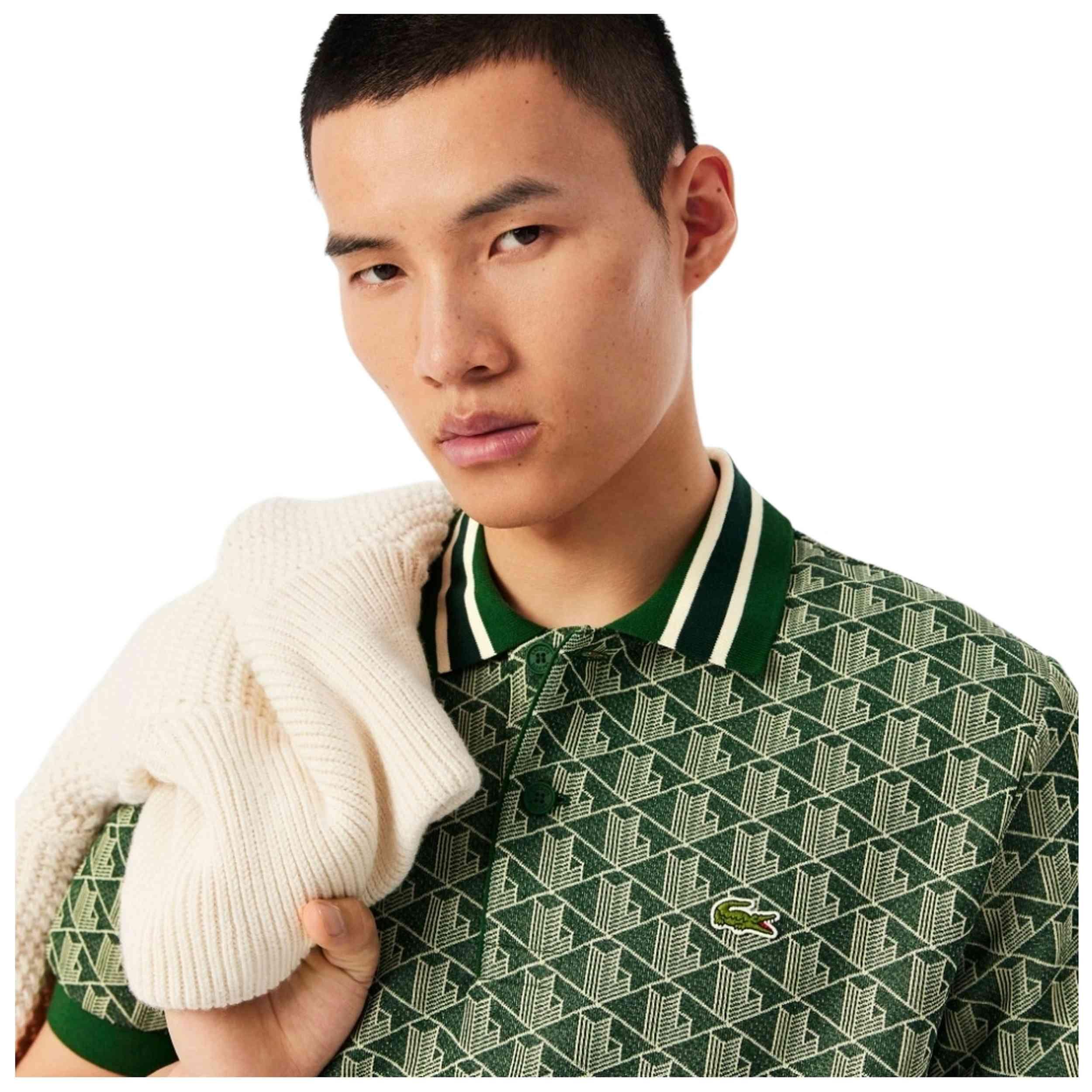 Polo Lacoste modelo DH1417-00-D1R para homem 3/4