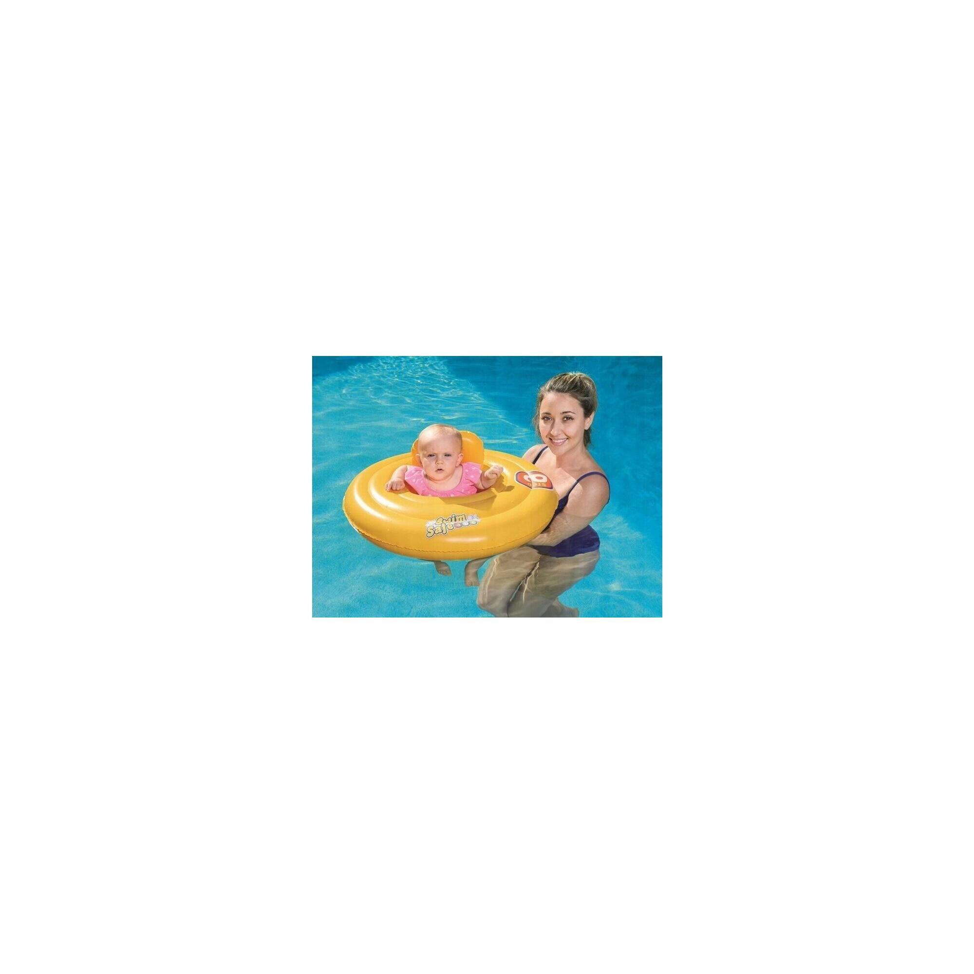 Colac gonflabil inot bebelusi, tip scaun, perna de sustinere, 69 cm, galben