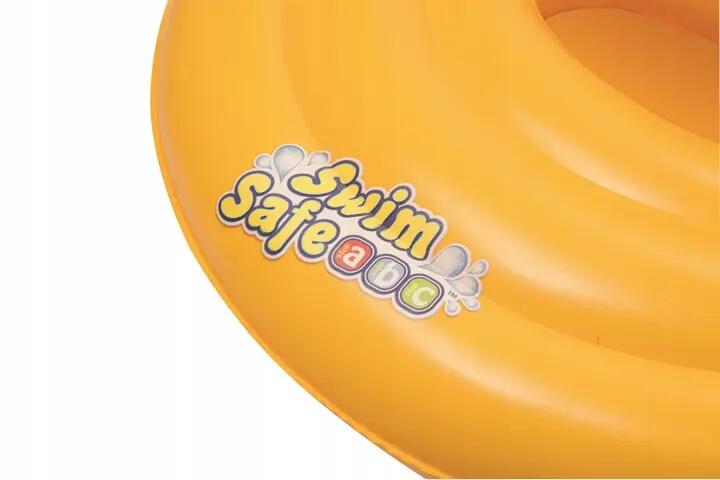 Colac gonflabil inot bebelusi, tip scaun, perna de sustinere, 69 cm, galben 6/7