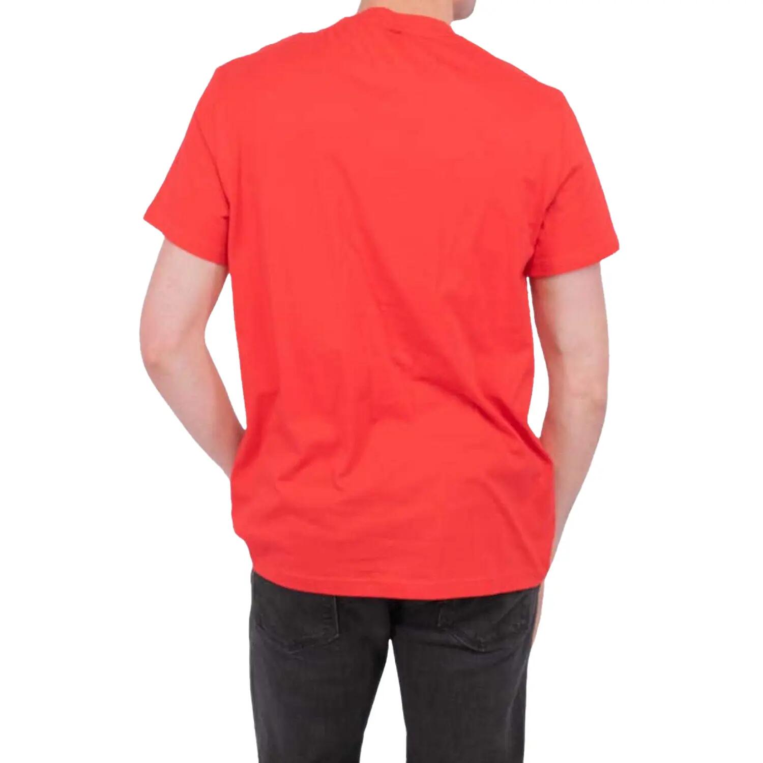 Maglietta Logo Uomo Boss Rosso 3/4