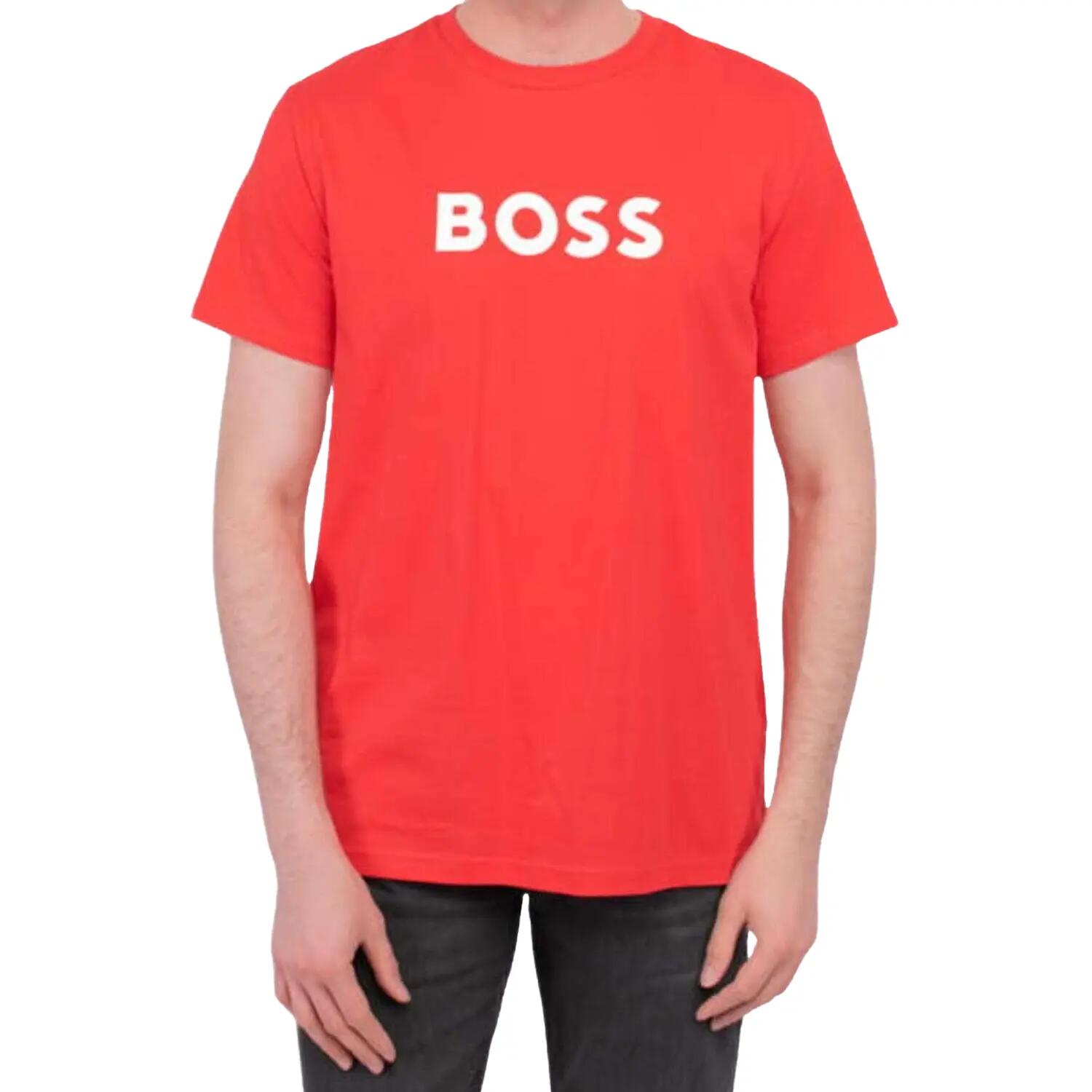 Maglietta Logo Uomo Boss Rosso 2/4