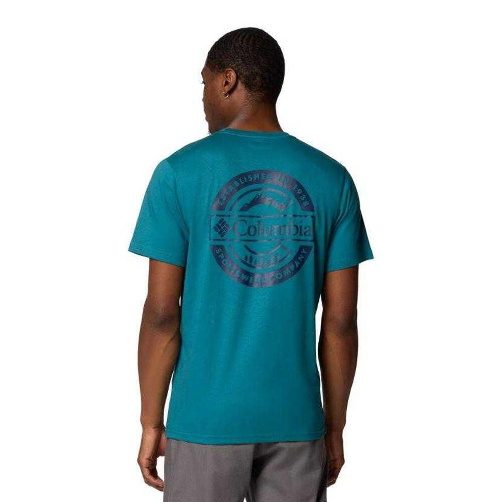 Camiseta Rapid Ridge Diseño Estampado en Espalda para Hombre Verde 3/3