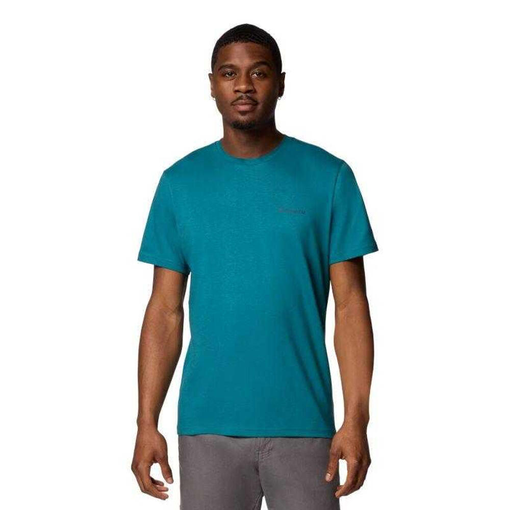 Camiseta Rapid Ridge Diseño Estampado en Espalda para Hombre Verde 2/3