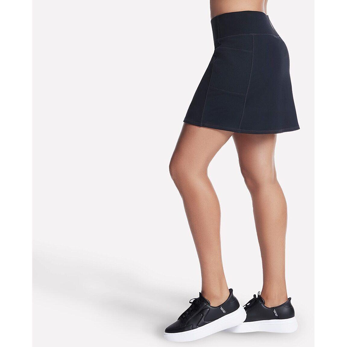 Falda Skechers GO FLEX Skort, Negro, Mujer 3/4