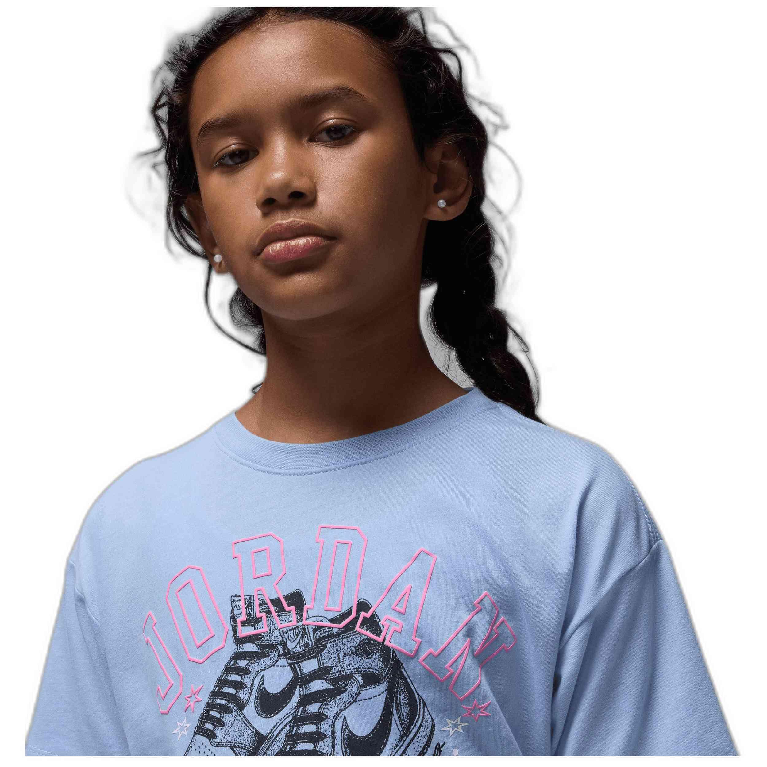 Camiseta de manga corta Jordan modelo 45F262-U8K para niñas 3/5