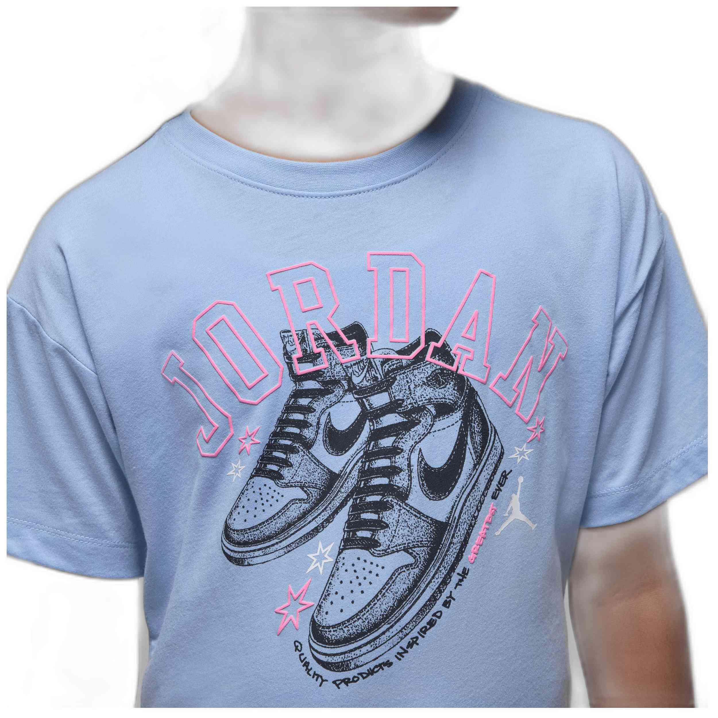 Camiseta de manga corta Jordan modelo 45F262-U8K para niñas 4/5