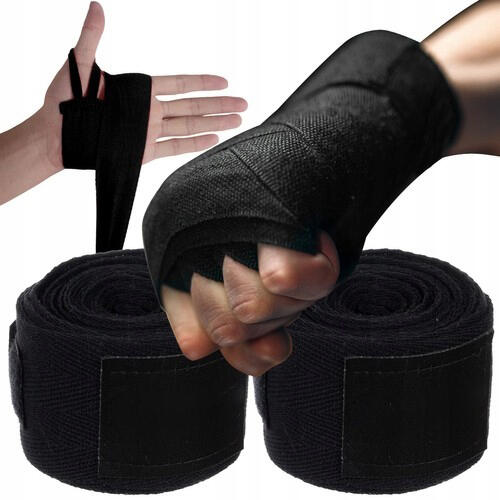 Set bandaje-fase box, 2 buc x 4 m, latime 5 cm, fixare cu velcro, bumbac