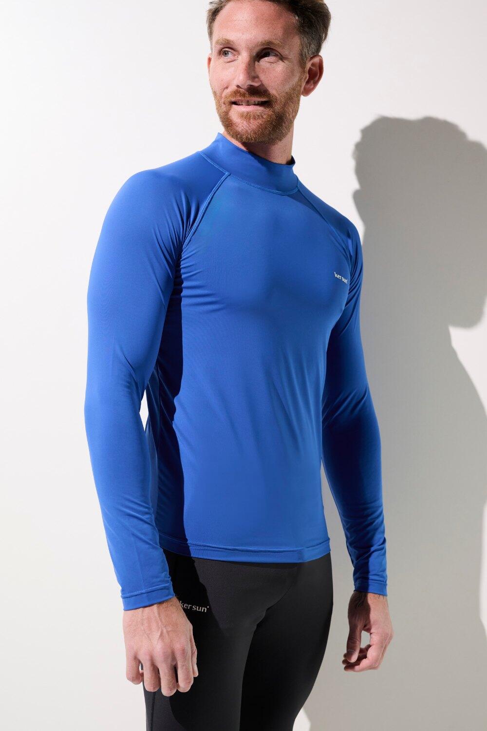 T-shirt de bain anti-UV Homme Bleu Riviera, Malibu, UPF 50+ 3/6