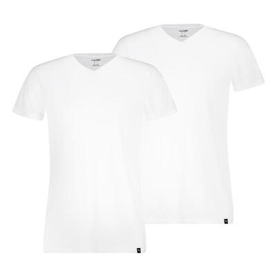 Everyday v-hals t-shirt 2-pack – black – m
