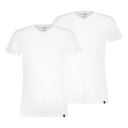 2 er Pack Puma Basic V Neck T-Shirt Men Herren Unterhemd V-Ausschnitt
