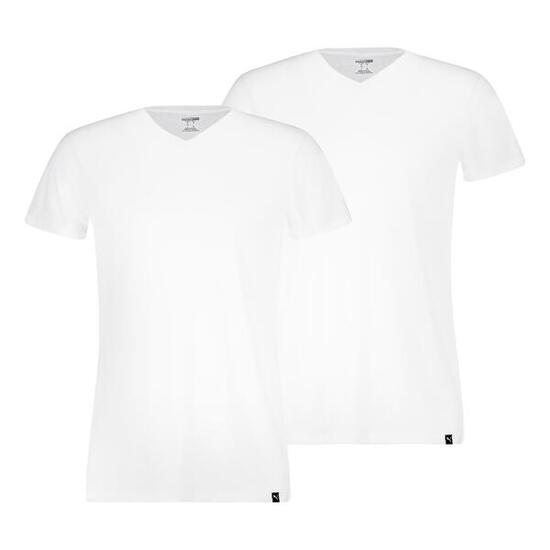 2 er Pack Puma Basic V Neck T-Shirt Men Herren Unterhemd V-Ausschnitt