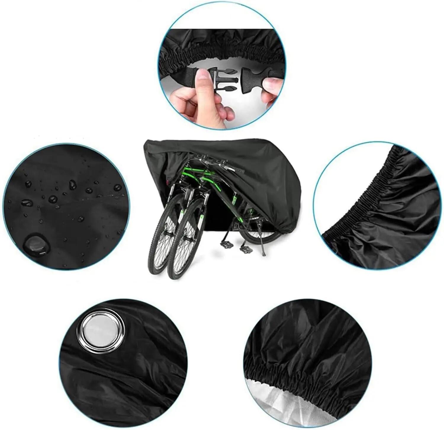 Husa dubla pentru biciclete, 190x110x68 cm, biciclete de 26 – 28 inch 3/7