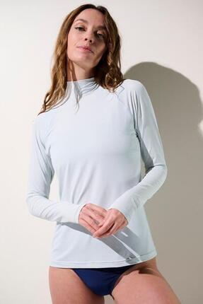T-shirt de bain anti-UV Femme Bleu clair, Malibu, UPF 50+