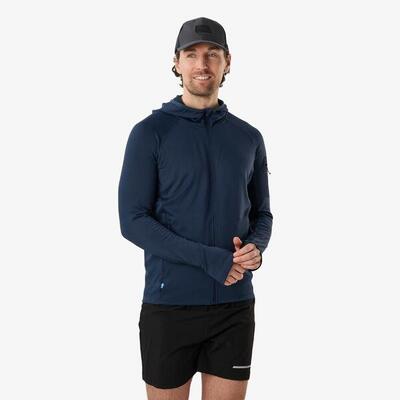 Heren hiking training sweater quick dry ultra light tech midlayer hood