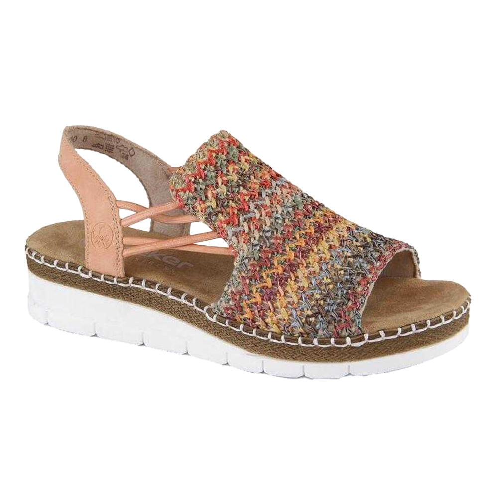 Womens/Ladies Crochet Sandals (Multicoloured)
