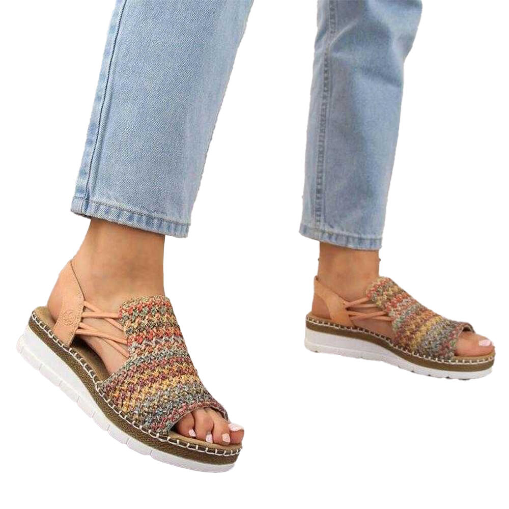 Sandalias Diseño Ganchillo para Mujer Multicolor 4/5