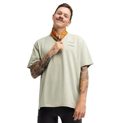 Heren fietsen oversized t-shirt met korte mouwen bikepacking herb green groen