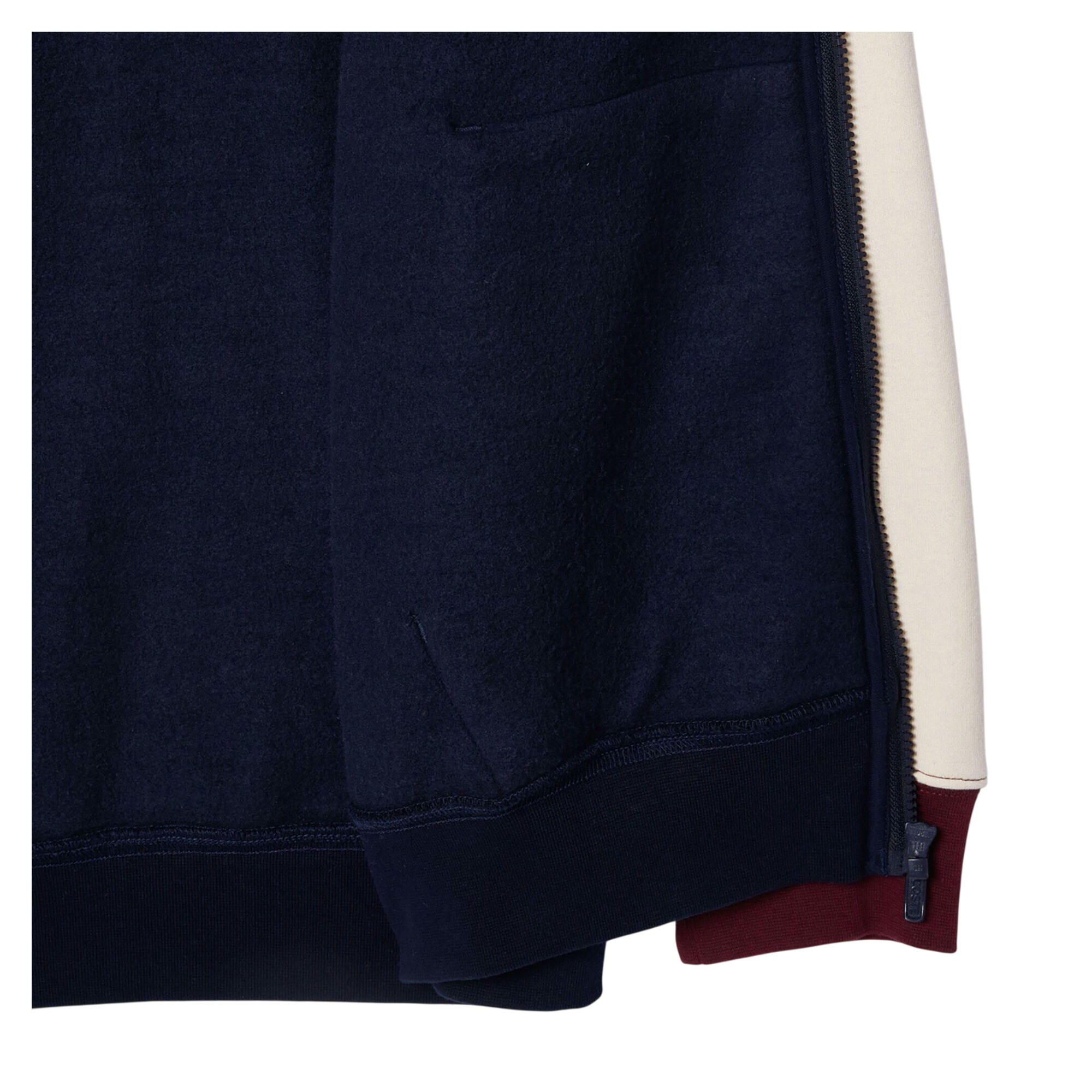 Mens Logo Full Zip Hoodie (Navy) 3/4
