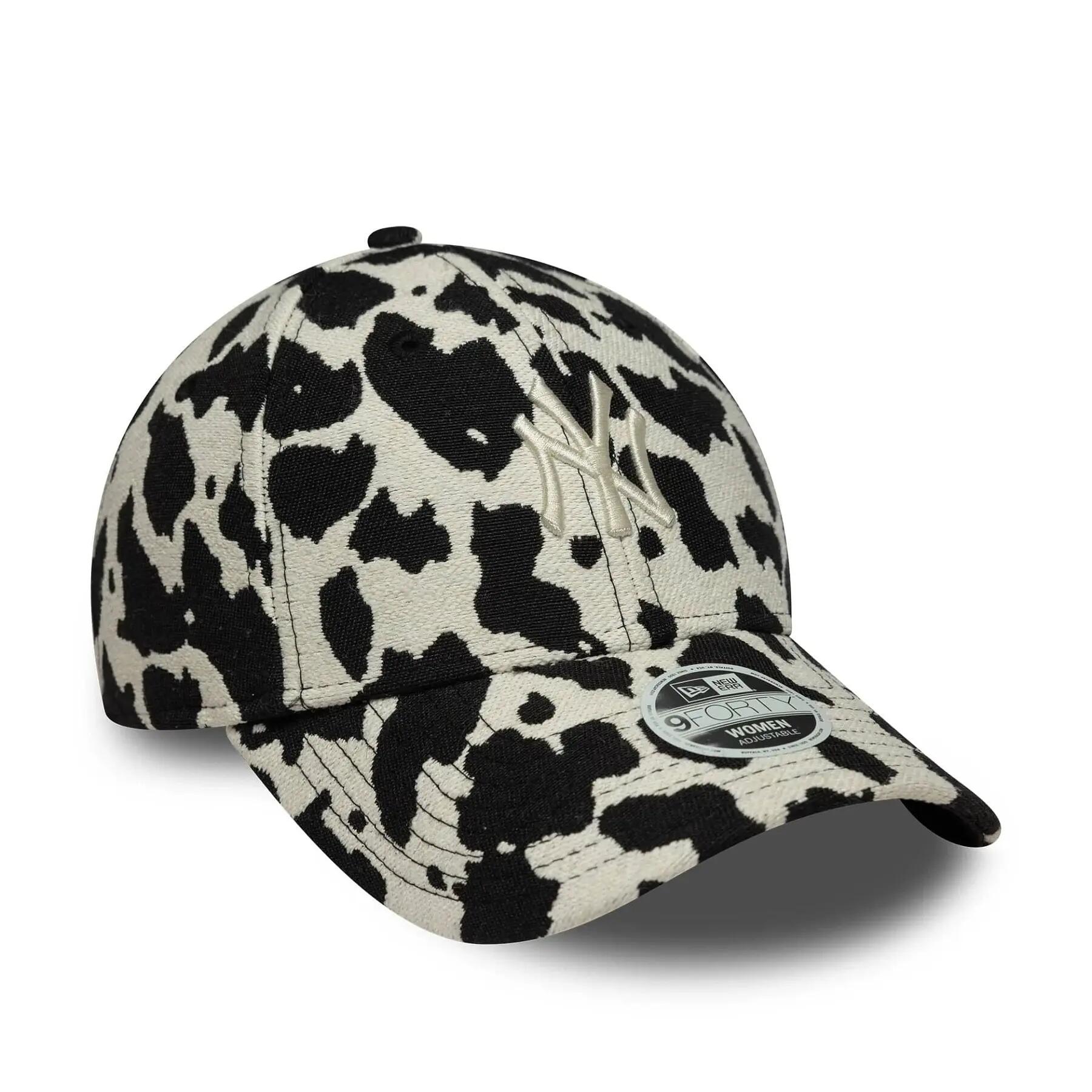 Boné de beisebol feminino New York Yankees New Era 9Forty Cow Midi 2/3