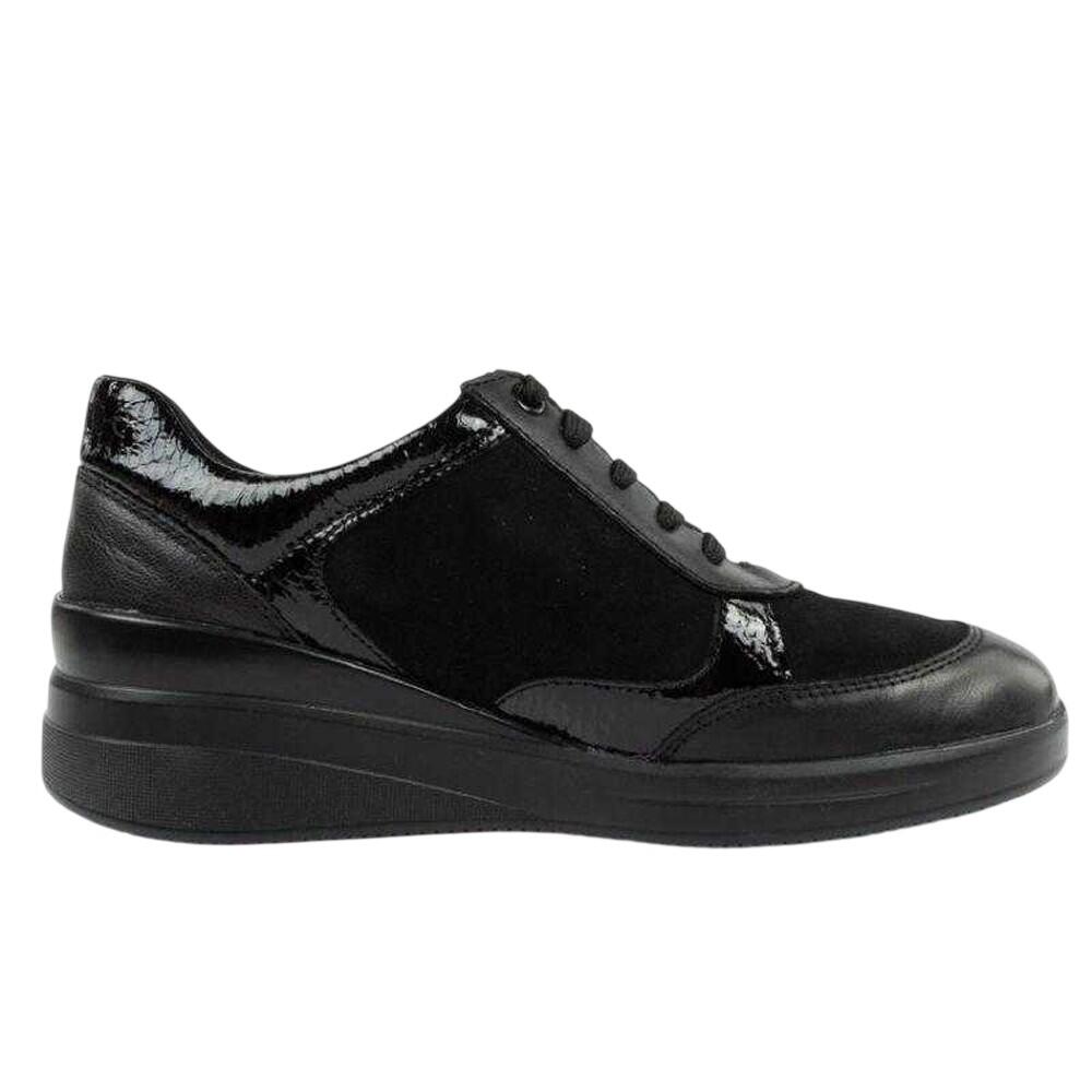 Womens/Ladies Emma Leather Lace Up Trainers 4/4
