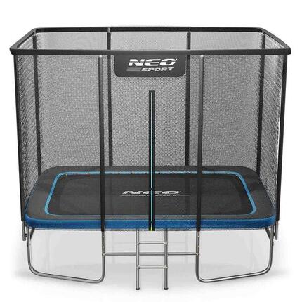 Duża trampolina ogrodowa Neo-sport prostokątna 305x213cm 10x7ft bezpieczna