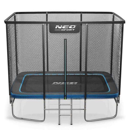 Duża trampolina ogrodowa Neo-sport prostokątna 305x213cm 10x7ft bezpieczna