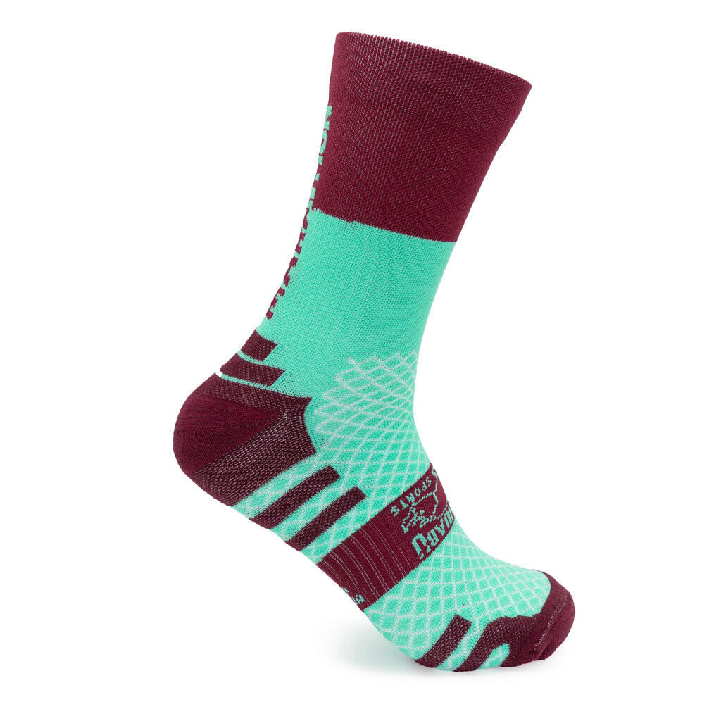 Chaussettes Running Unisexe MARATHON Grenat/Mousse - 2 fils 2/4