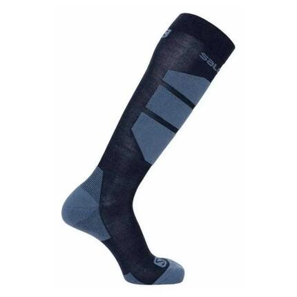 Chaussettes De Ski Motif/style Panneau Contrasté Adulte (Bleu Marine Foncé)