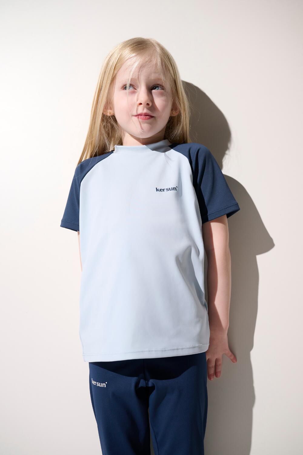 T-shirt de bain anti-UV manches courtes Enfant (5-14 ans) Bleu, Fidji 5/7