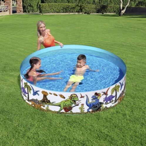 Piscina cu perete rigid, 1.83 x 0.38 m, perete din PVC, podea de vinil