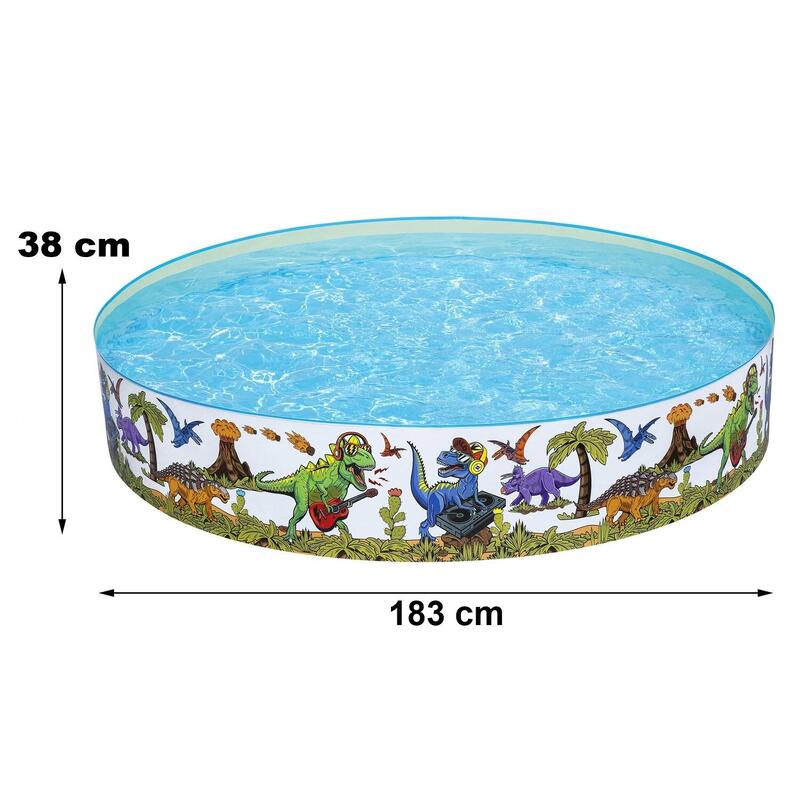 Piscina cu perete rigid, 1.83 x 0.38 m, perete din PVC, podea de vinil