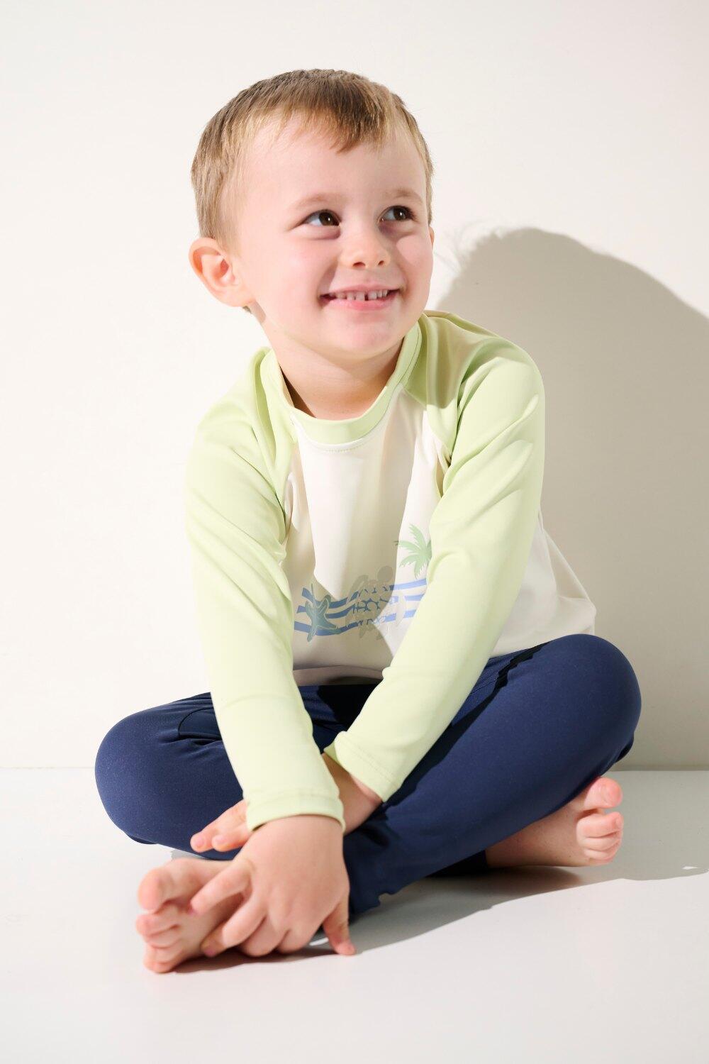 T-shirt de bain anti-UV Enfant (5-14 ans) Vert, Fidji, UPF 50+ 3/7