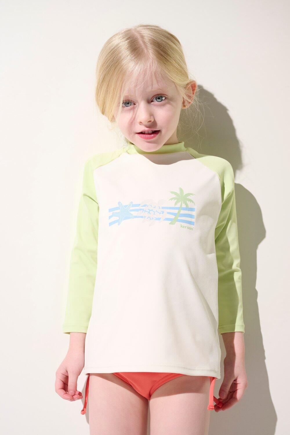 T-shirt de bain anti-UV Enfant (5-14 ans) Vert, Fidji, UPF 50+ 4/7