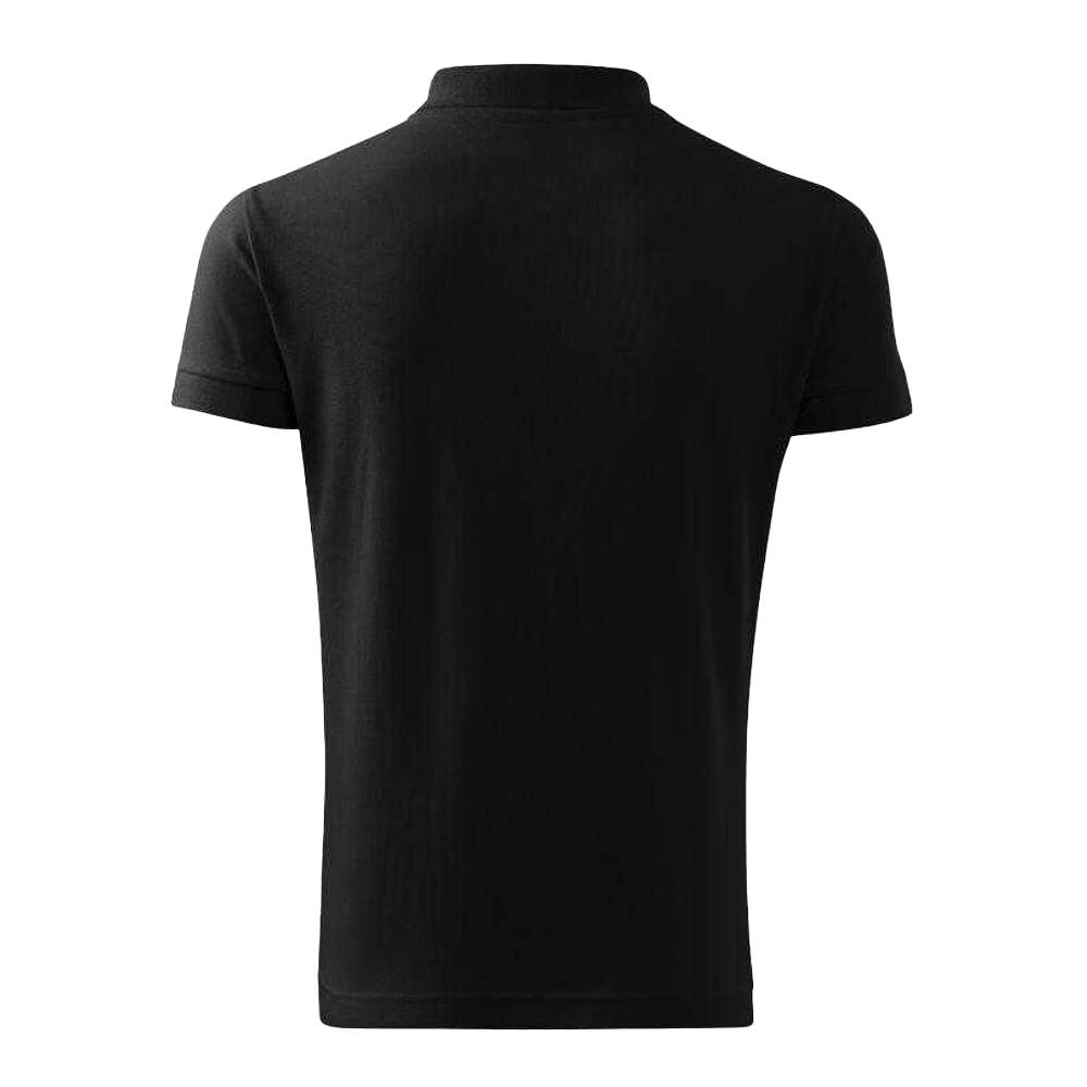 Maglietta Polo Cotone Uomo Adler Nero 2/2