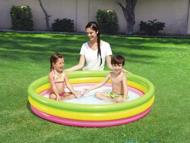 Piscina gonflabila, multicolora, cu inele, dimensiune 152 x 30 cm 3/5