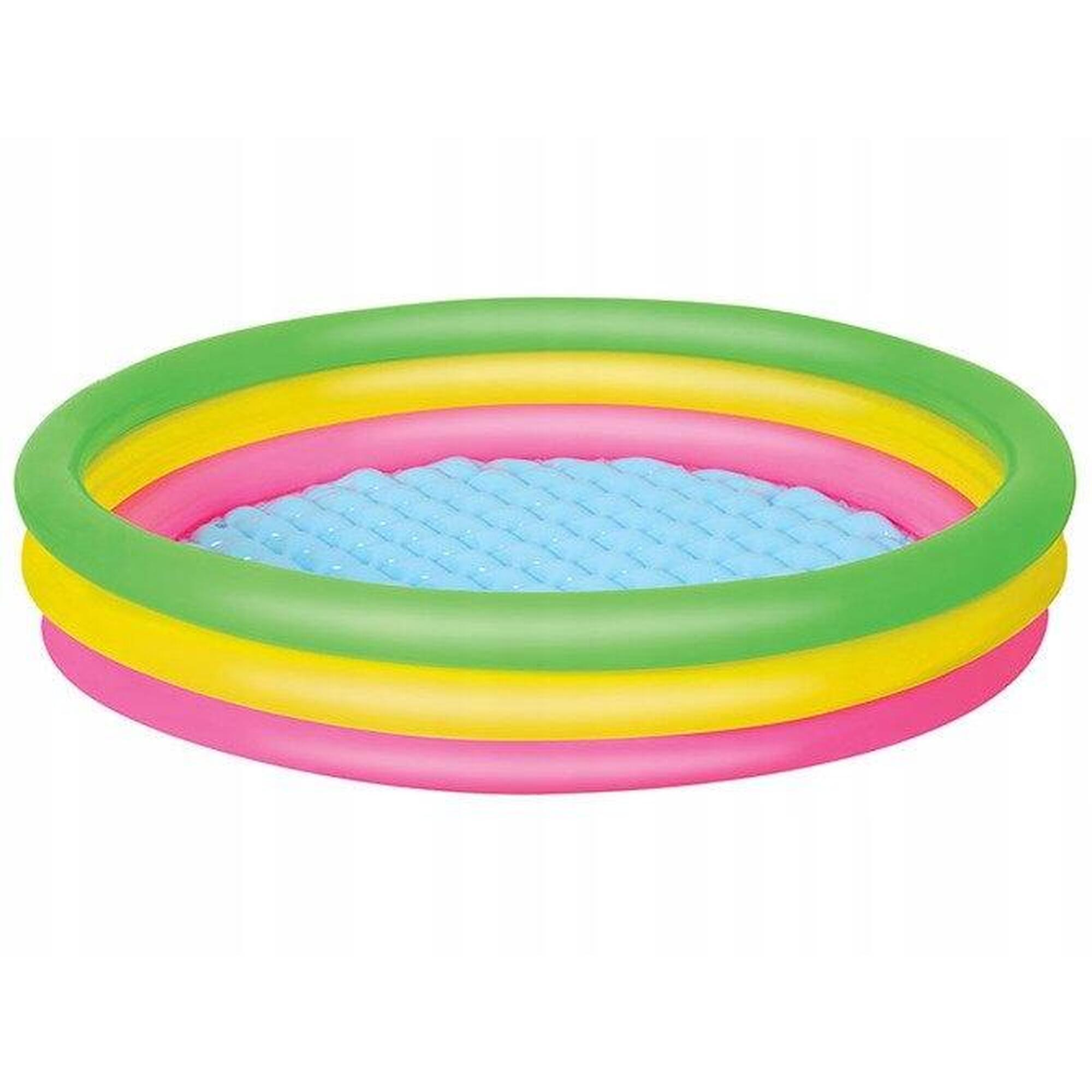 Piscina gonflabila, multicolora, cu inele, dimensiune 152 x 30 cm