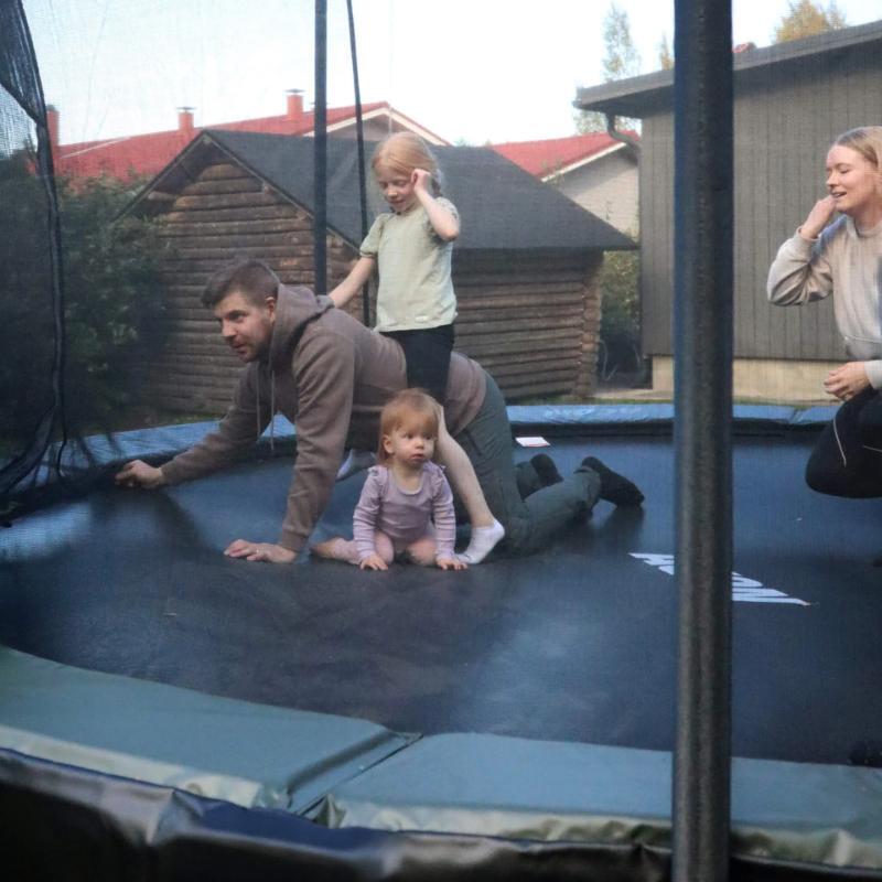 ACON Air 3.7m Ronde Trampoline met Veiligheidsnet en Ladder 6/7