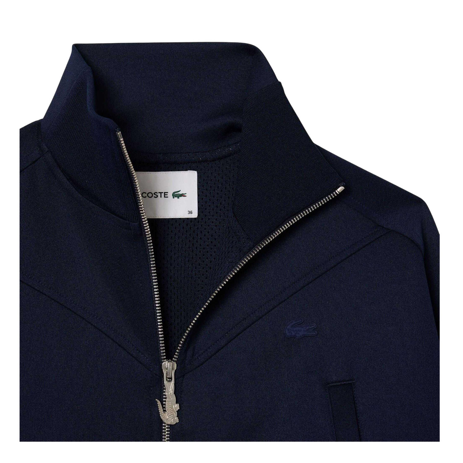 Felpa Corta Cerniera Su Intera Lunghezza Donna Lacoste Blu Navy 2/3