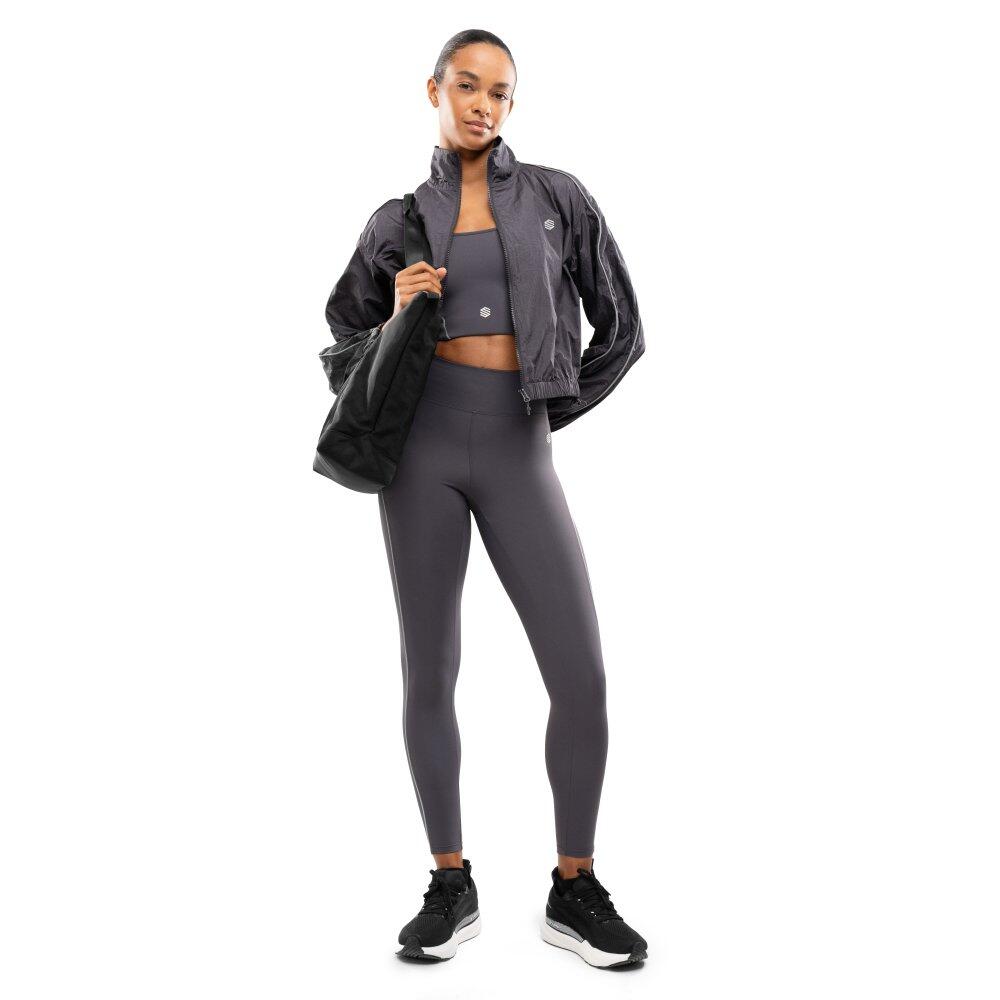 Women Fitness ’s lightweight running jacket Ueno Dark Gray Grey 3/7