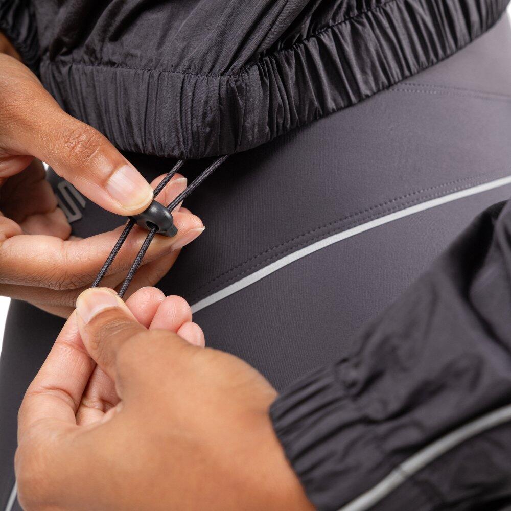 Women Fitness ’s lightweight running jacket Ueno Dark Gray Grey 4/7