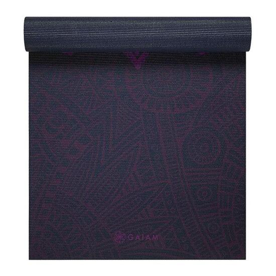 Tapis De Yoga Motif/style Cadran Solaire (Prune)
