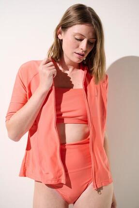 Veste de bain manches courtes anti-UV Femme Rose, Malta, UPF 50+