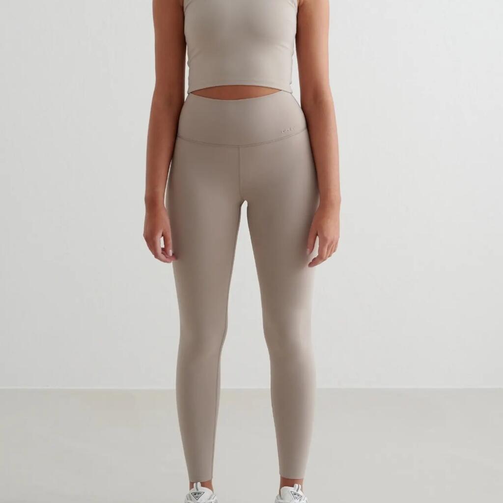 Women's Tights High-Waisted Moisture-Wicking Squat Proof Sense Tall Beige