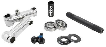 Wildcat Mini BMX 3-Piece Crank Kit - 89mm - Silber