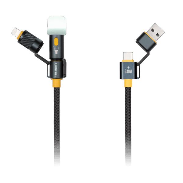 WakaWaka Connect Pro 5-in-1 Multi-Charging Cable - 2m - Grey 2/6